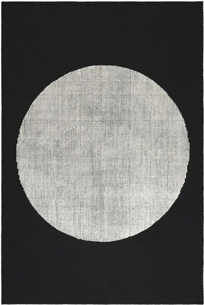 Tapete de lã artesanal de pelo curto Disc