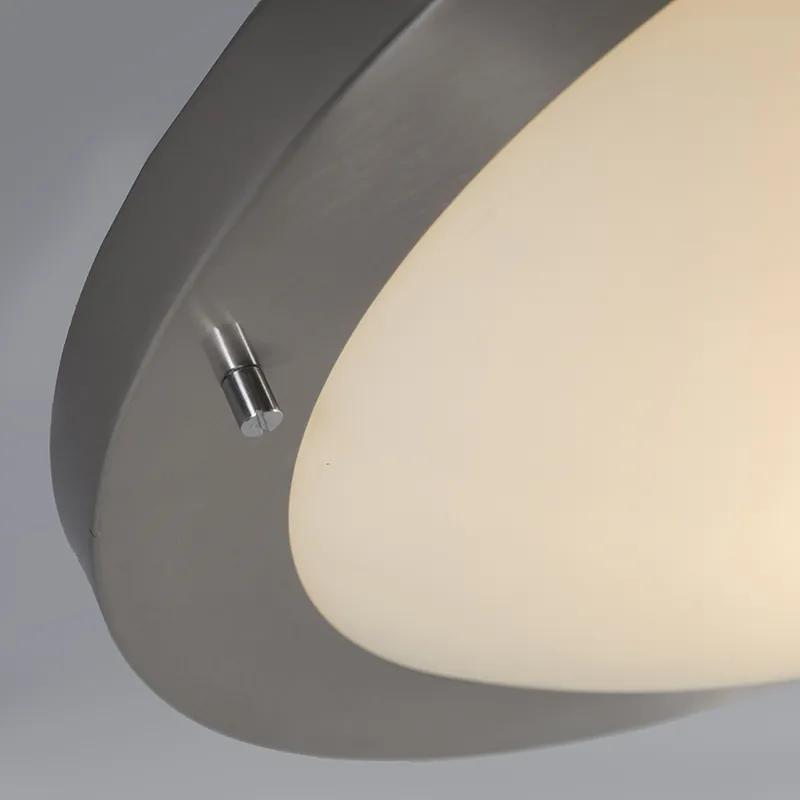 Luminária de teto moderna de aço 41 cm IP44 - Yuma Design,Moderno