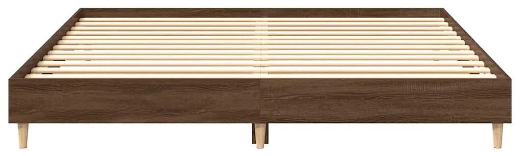 Estrutura cama sem colchão 200x200 cm carvalho castanho