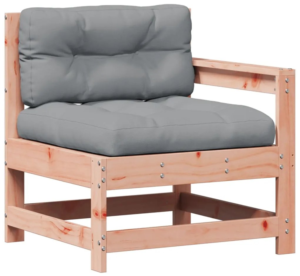 7 pcs conj. lounge jardim com almofadões madeira douglas maciça