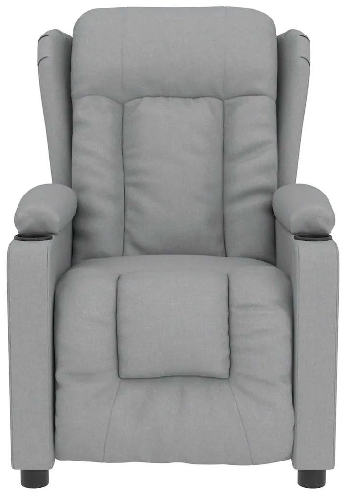 Poltrona de massagens tecido cinzento-claro
