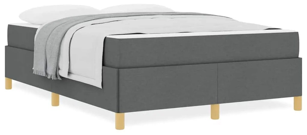 Cama Box Cinza Escuro e Branco e Cinza Escuro 140 x 200 cm
