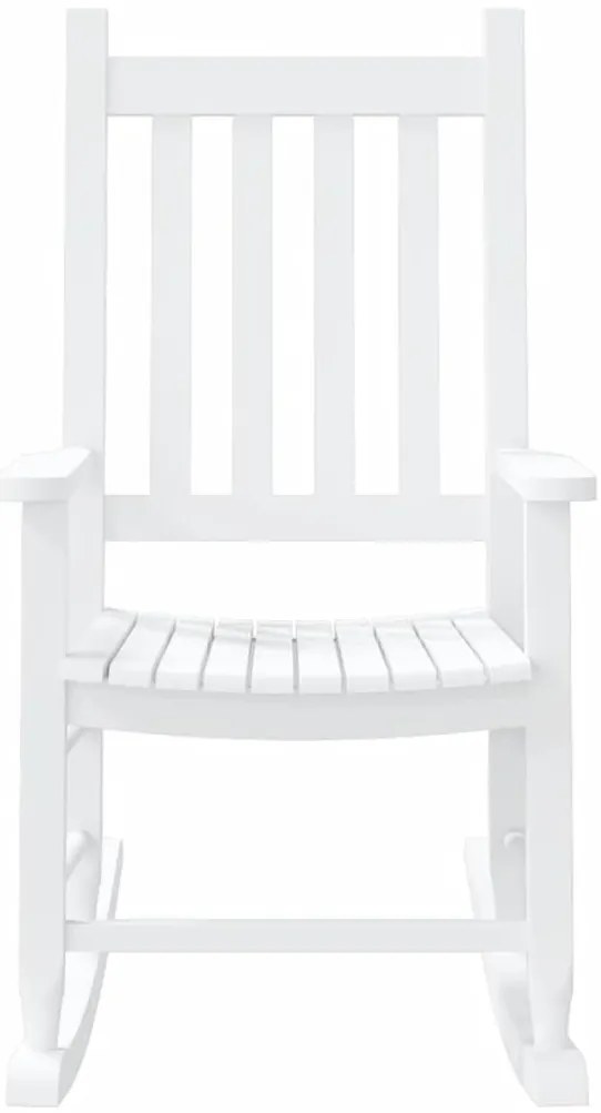Cadeiras de baloiço infantis 2 pcs álamo maciço branco