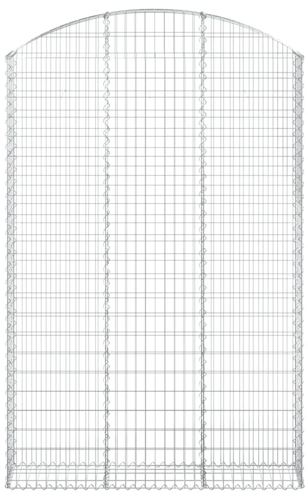 Cesto gabião arqueado 150x30x220/240 cm ferro galvanizado