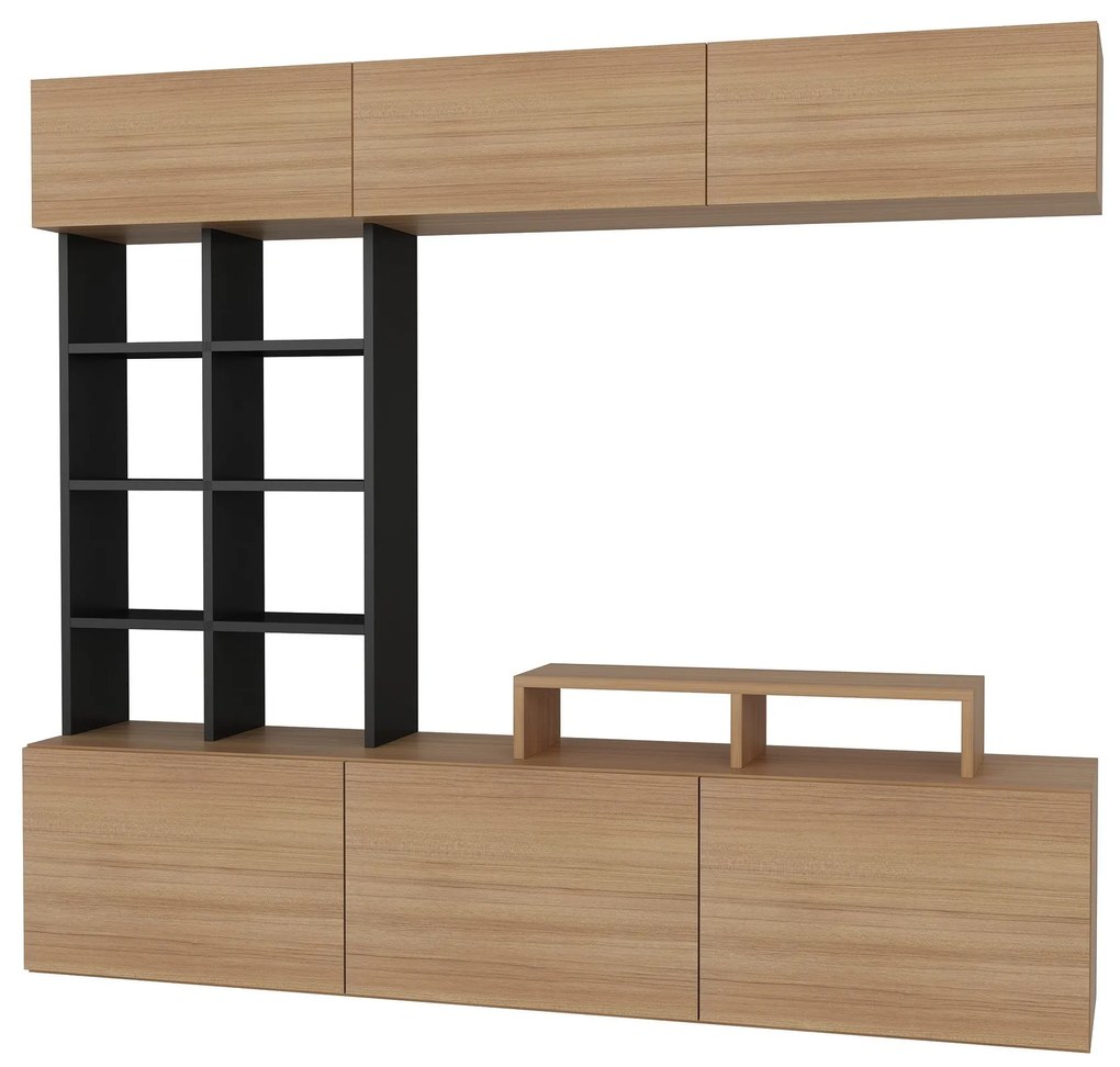 Móvel TV Sasa – Teak Preto – 180 cm