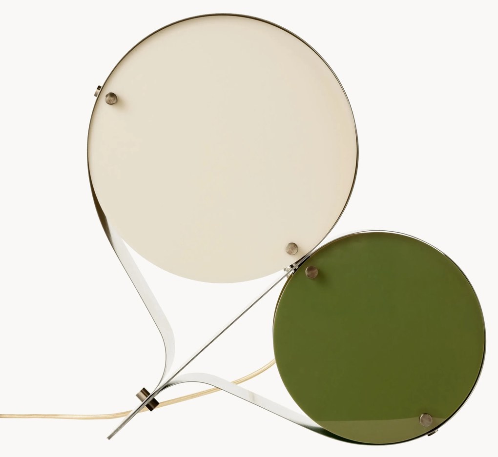 Candeeiro de mesa com abajures de vidro acrílico Coppia