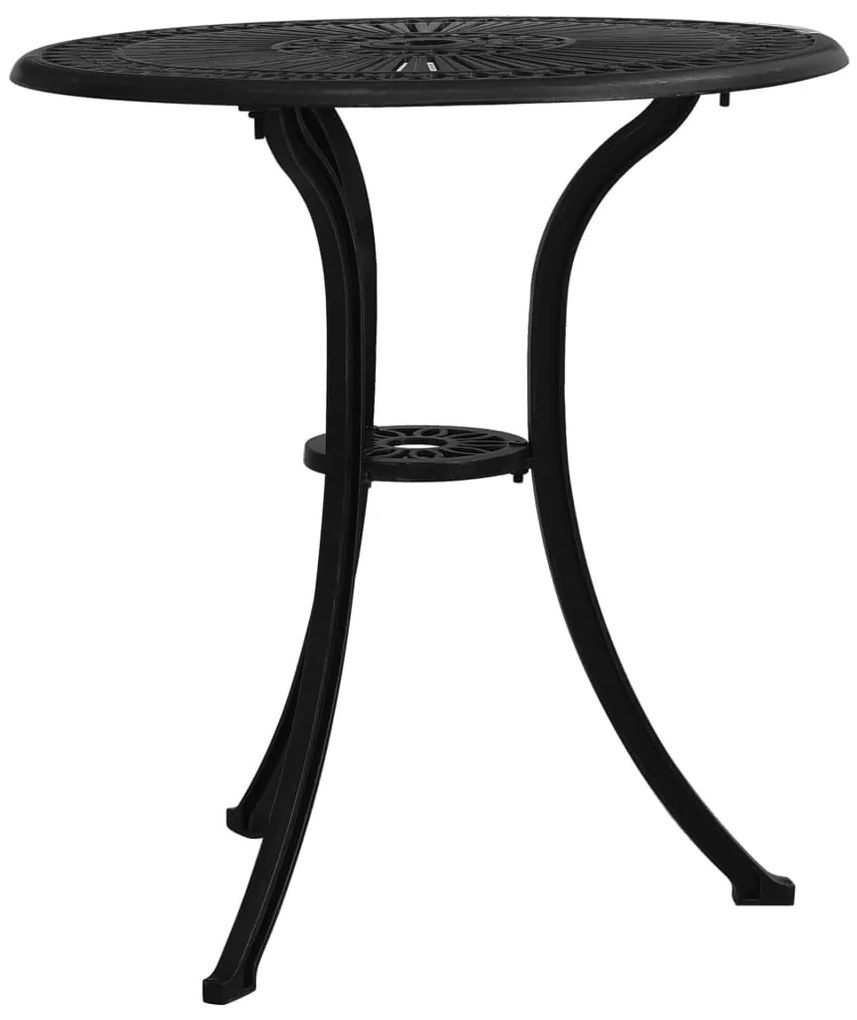 3 pcs conjunto de bistrô alumínio fundido preto