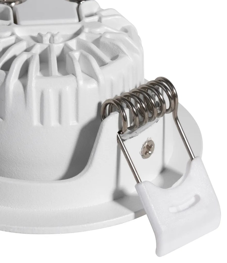 Conjunto de 6 Focos Embutidos Brancos Orientáveis 6,5cm Com LED IP54 Ultra Finos - Pupil