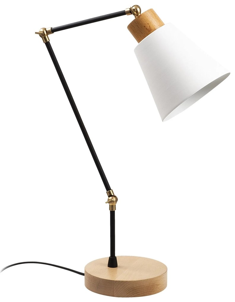 Candeeiro de Mesa Manavgat – Branco – Diâmetro 14 cm, Altura 52 cm