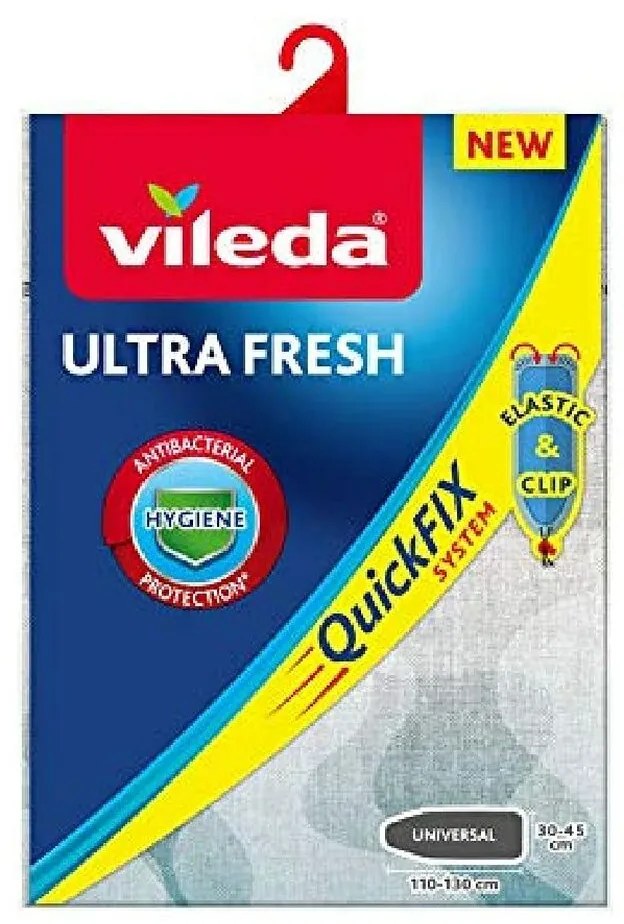 Capa para Tábua de Passar a Ferro Vileda 168989 Ultrafresh Quick Fix Cinzento (130 x 45 cm)