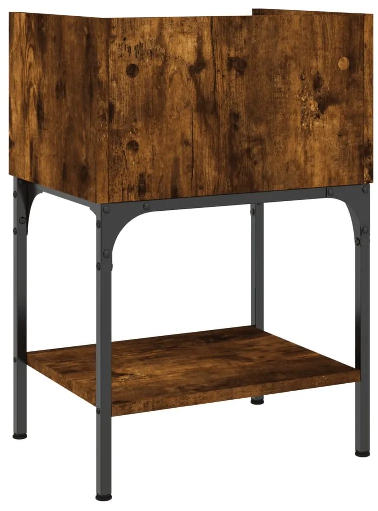 Mesa cabeceira 40,5x31x60 cm derivados madeira carvalho fumado