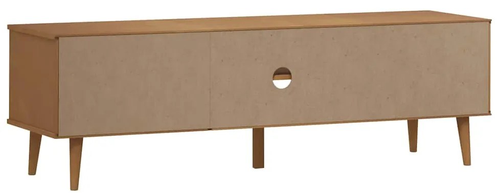 Móvel de TV MOLDE 158x40x49 cm pinho maciço castanho