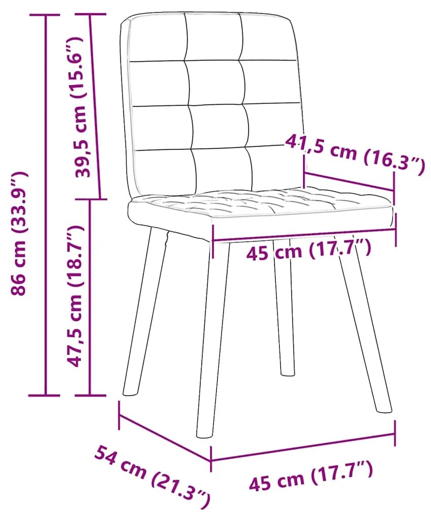 Cadeiras de jantar 2 pcs tecido cinzento-escuro