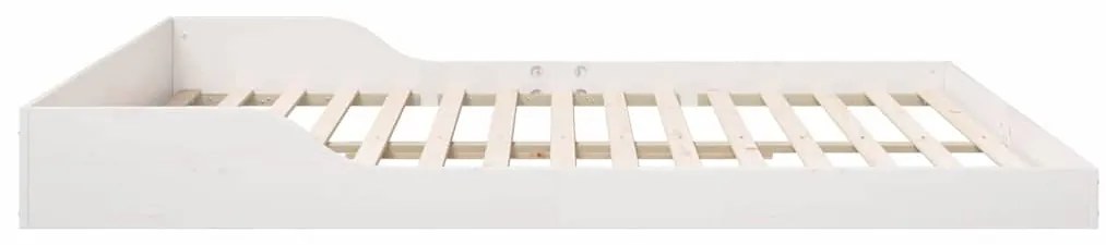 Estrutura da Cama Branco 180 x 220 cm Madeira de pinho maciça