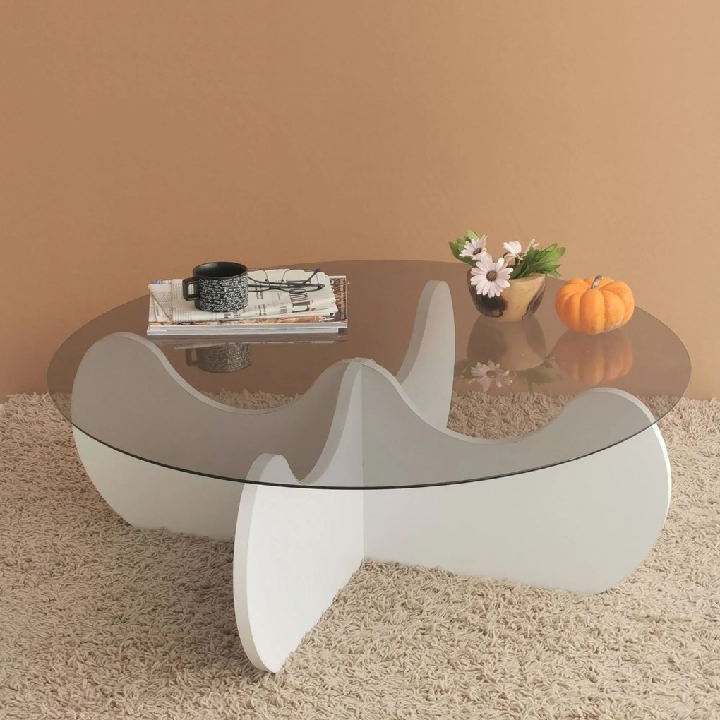 Mesa de Centro Himalayas – Branco – 90x30x90 cm