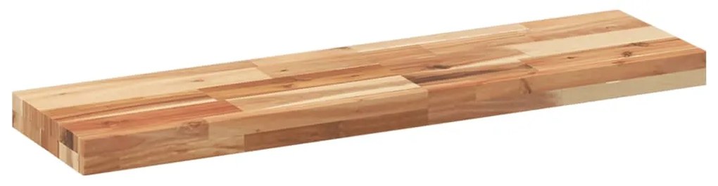Prateleira flutuante 100x20x4cm acácia maciça acabamento a óleo
