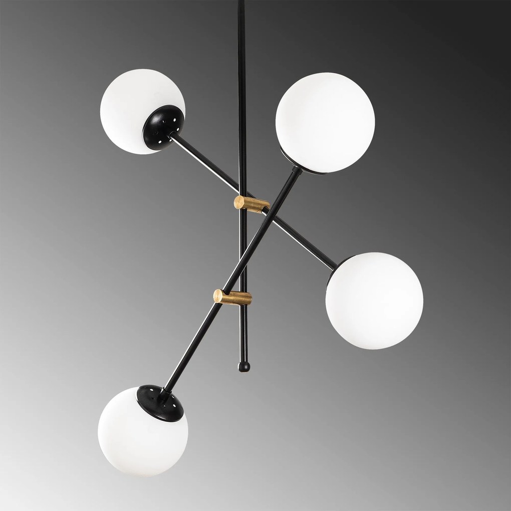Candeeiro de Teto Best – Preto – 80 x 80 cm