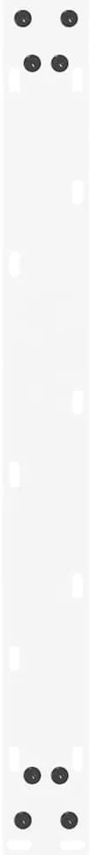 Pés para mesa de centro em formato de U, 2 peças, branco, 60x(30-31) c