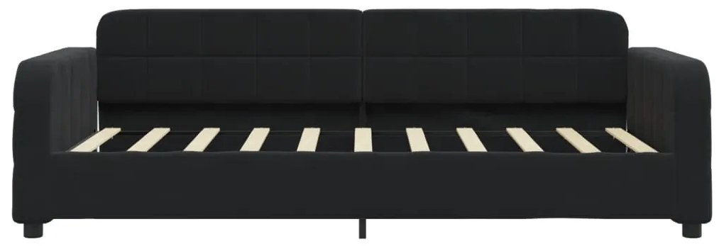 Sofá-cama 90x190 cm veludo preto