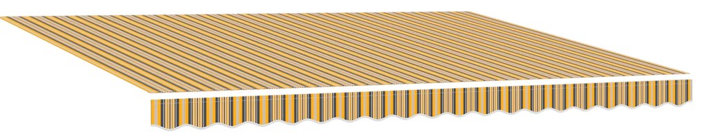 Toldo Retrátil Manual Listrado Multicolorido 450x300 cm