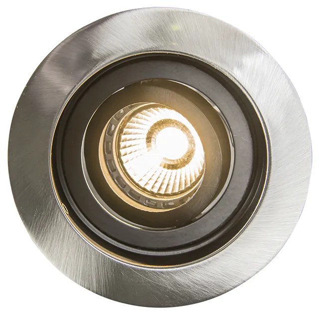 LED Foco embutido moderno inteligente aço com preto incl. WiFi GU10 - Rondoo Moderno