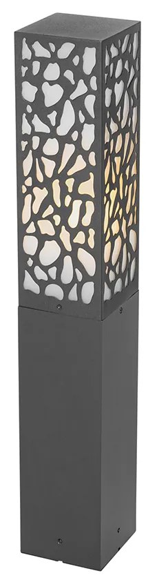 Candeeiro de poste exterior moderno preto 60 cm IP44 - Nicole Moderno