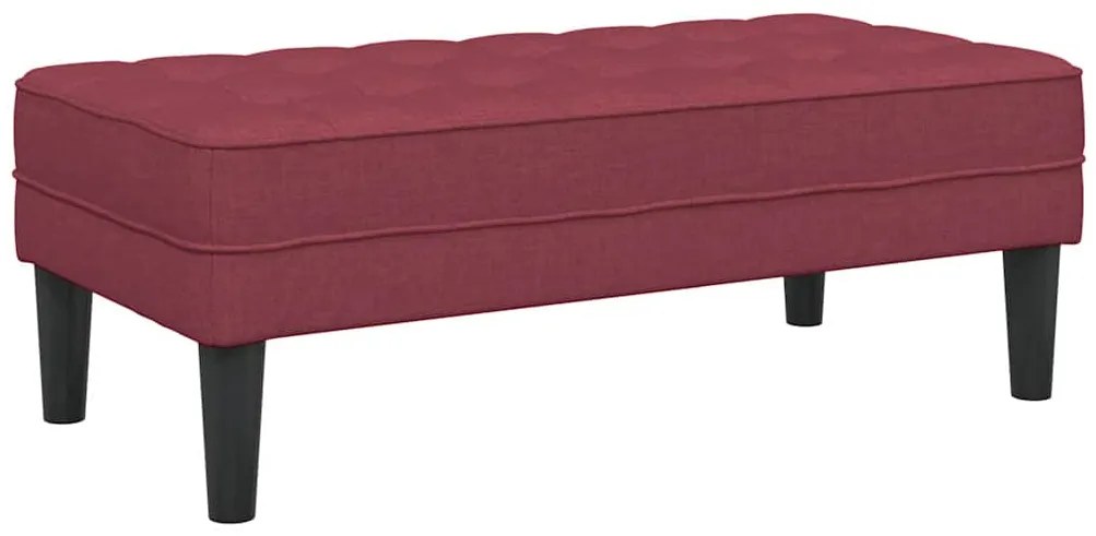 Banco vidaXL Vermelho Vinho 113x57x39 cm Tecido