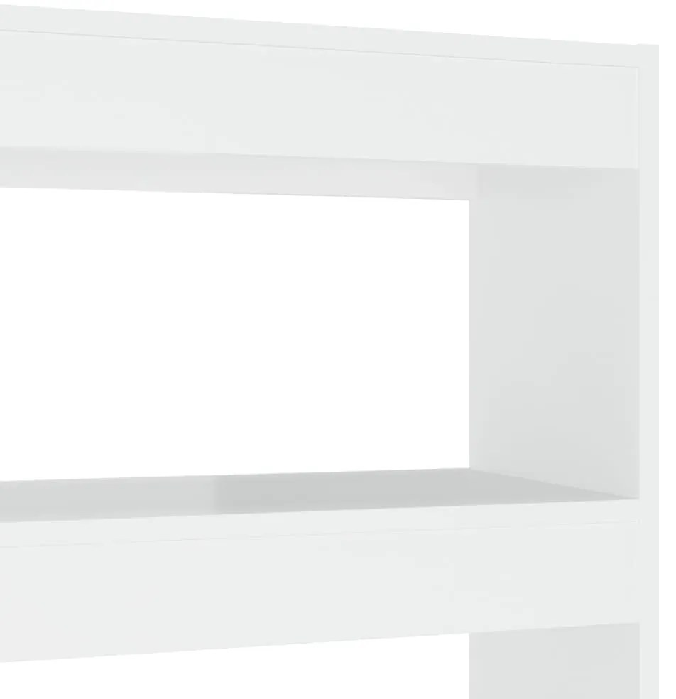 Estante/divisória 100x30x135 cm branco brilhante