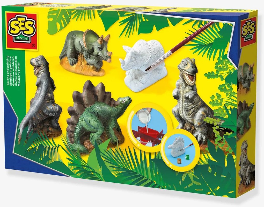 Criar e pintar dinossauros 3D SES Creative multicolor