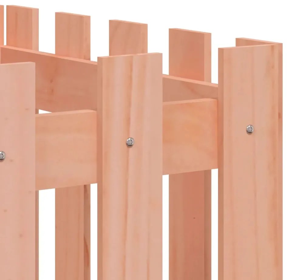 Canteiro elevado c/ design de cerca 200x50x50cm madeira douglas