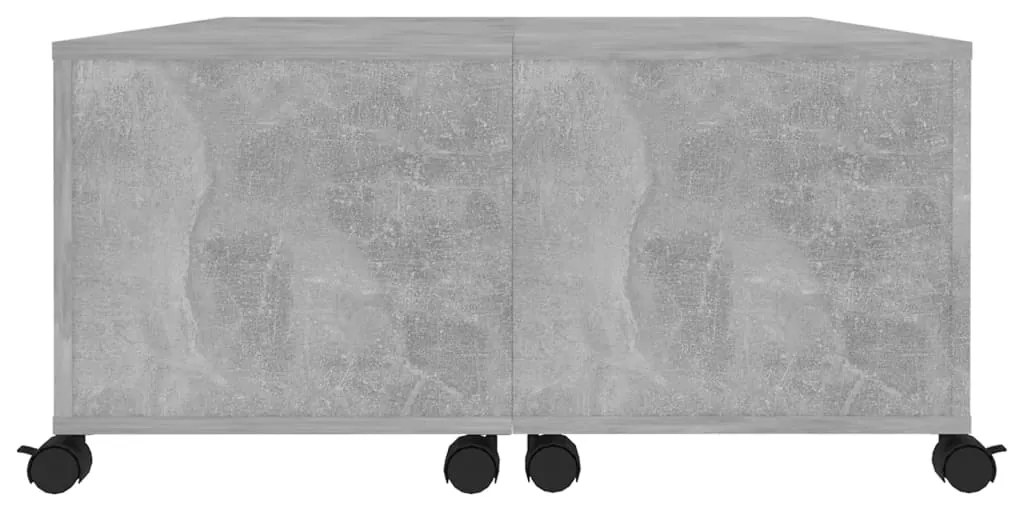 Mesa de centro 75x75x38 cm contraplacado cinzento cimento