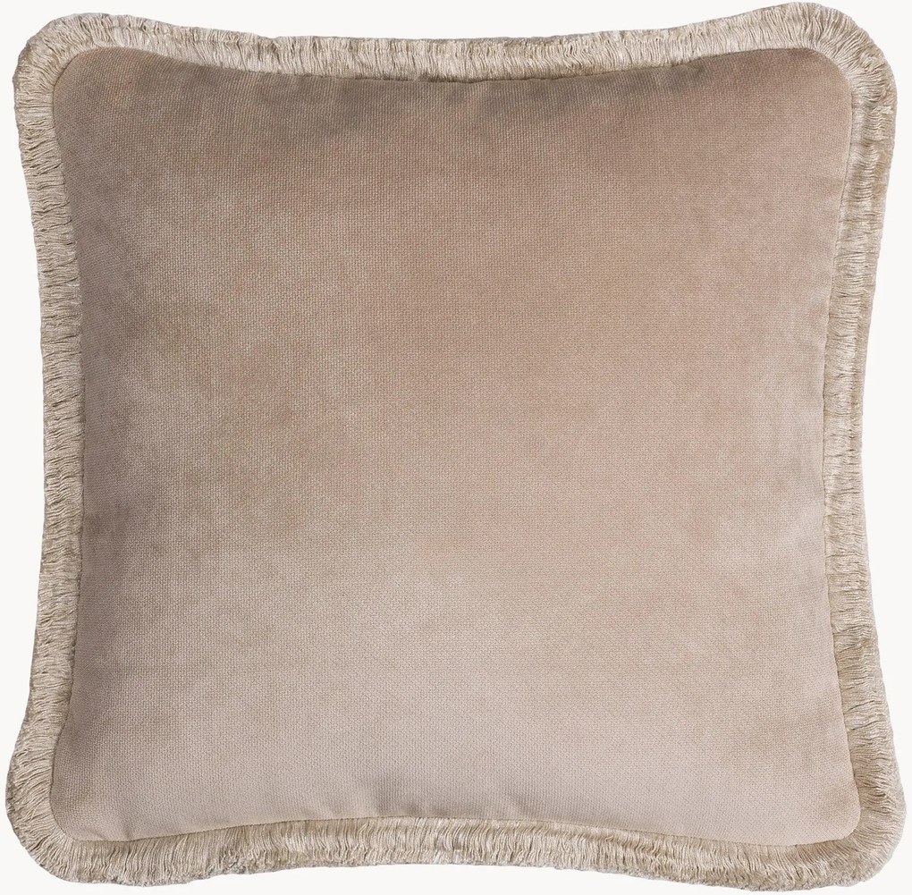Almofada decorativa em veludo artesanal Happy