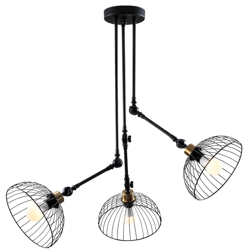 Candeeiro de Teto Beybisi – Preto – 93 x 93 cm