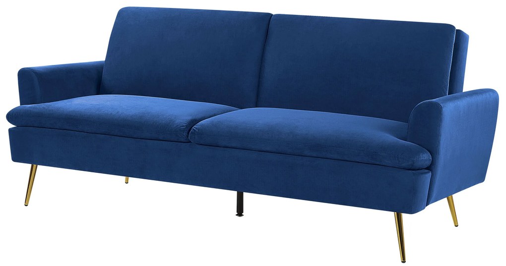 Sofá-cama em veludo azul marinho VETTRE Beliani