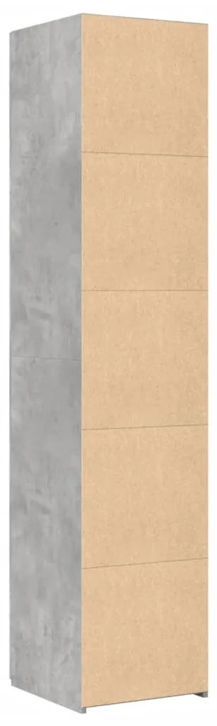 Armário alto 40x42,5x185 cm derivados de madeira cinza cimento