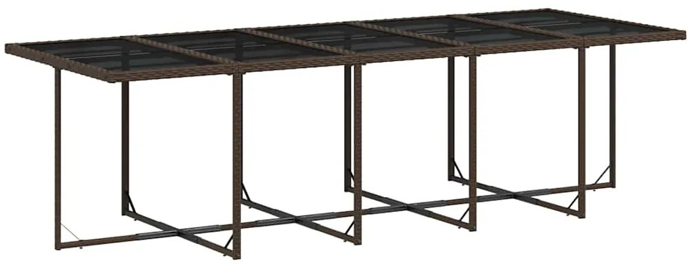 15 pcs conjunto jantar p/ jardim c/ almofadões vime PE castanho