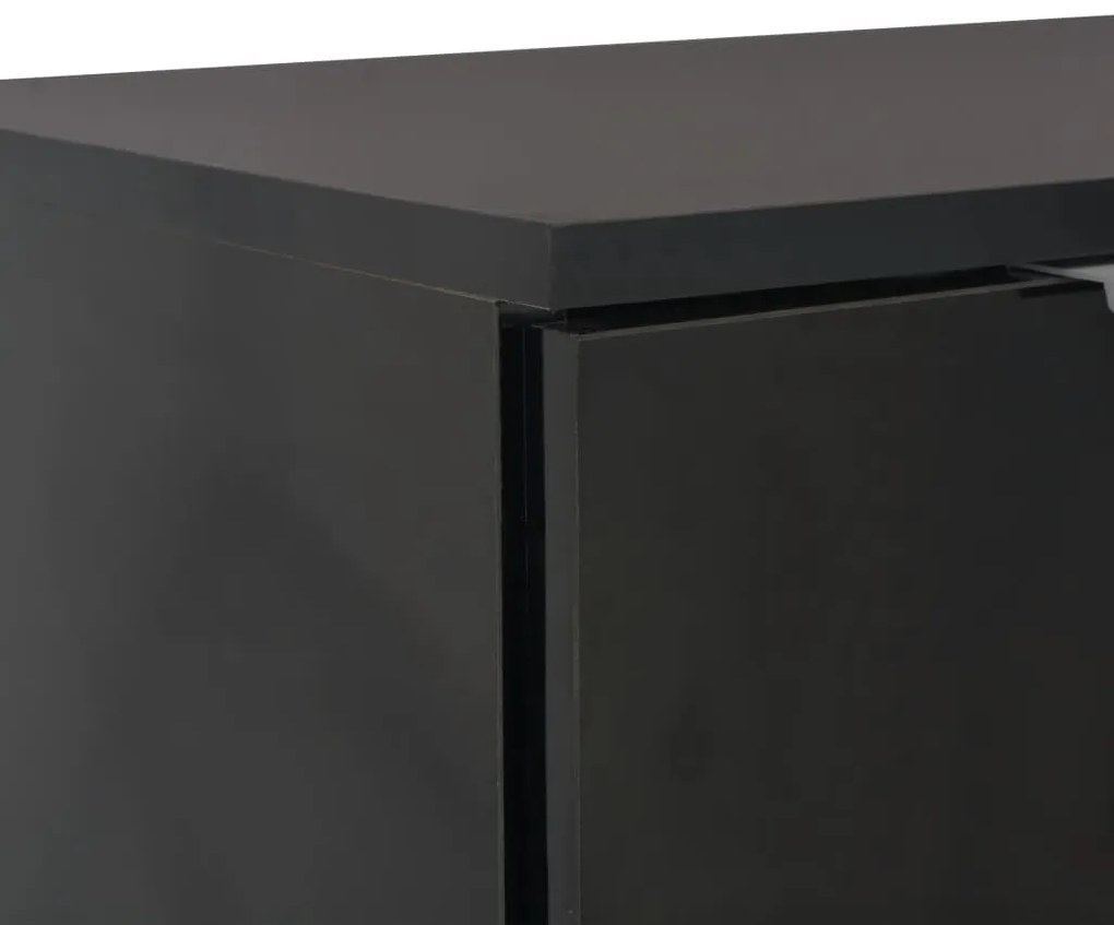 Aparador em contraplacado 71x35x80 cm preto brilhante
