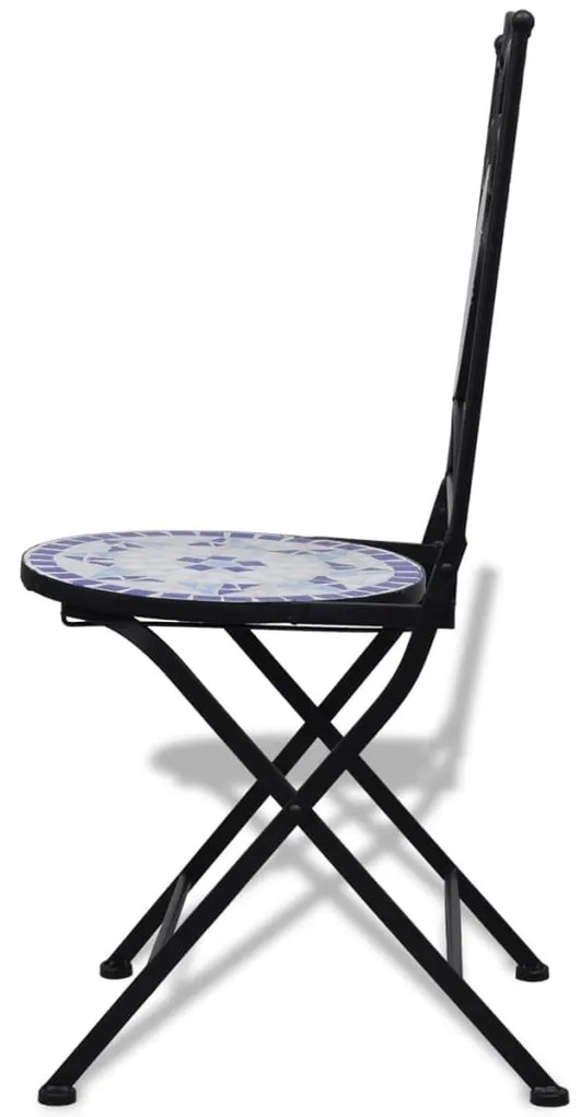 Conjunto bistrô azulejos de cerâmica 3 pcs azul e branco
