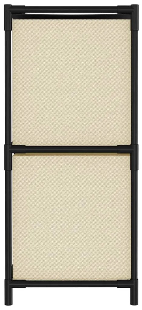 Armário de arrumação com 4 cestos tecido 63x30x71 cm aço creme
