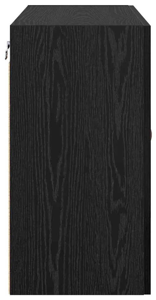 Armário de Parede Carvalho preto 60 x 31 x 60 cm