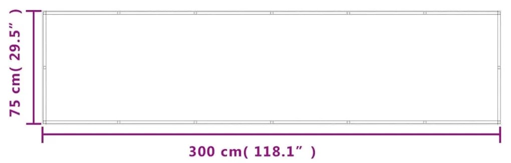 Tela de varanda 75x300 cm 100% poliéster oxford cor areia