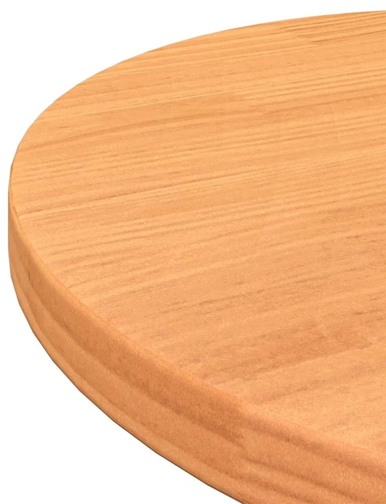 Tampo de mesa redondo Ø40x2,5 cm pinho maciço castanho-mel