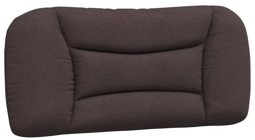 Cama com colchão 90x200 cm tecido castanho-escuro