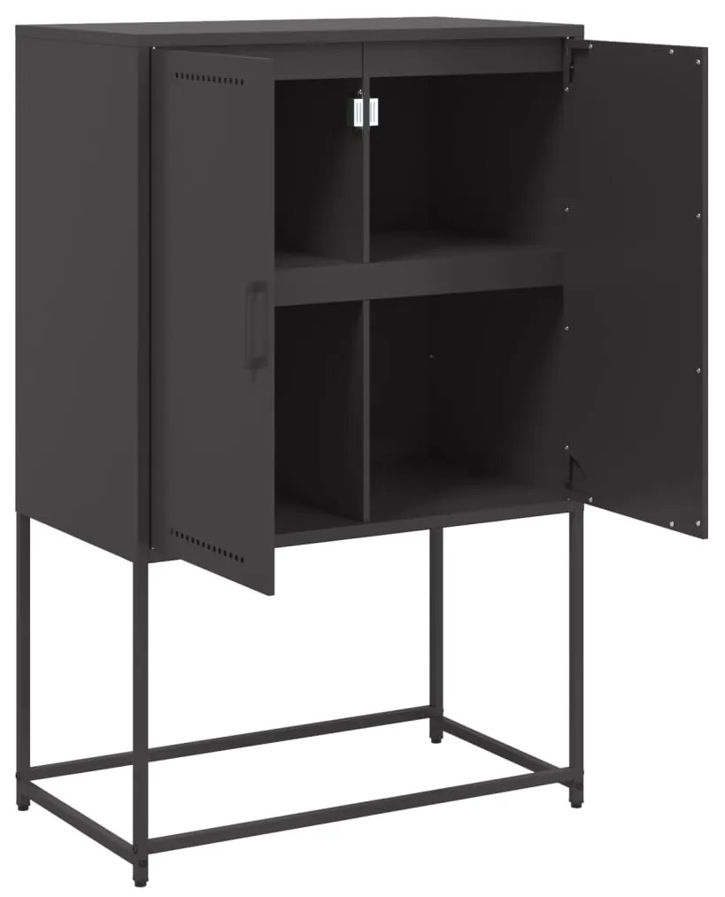 Aparador alto 68,5x38,5x107 cm aço preto