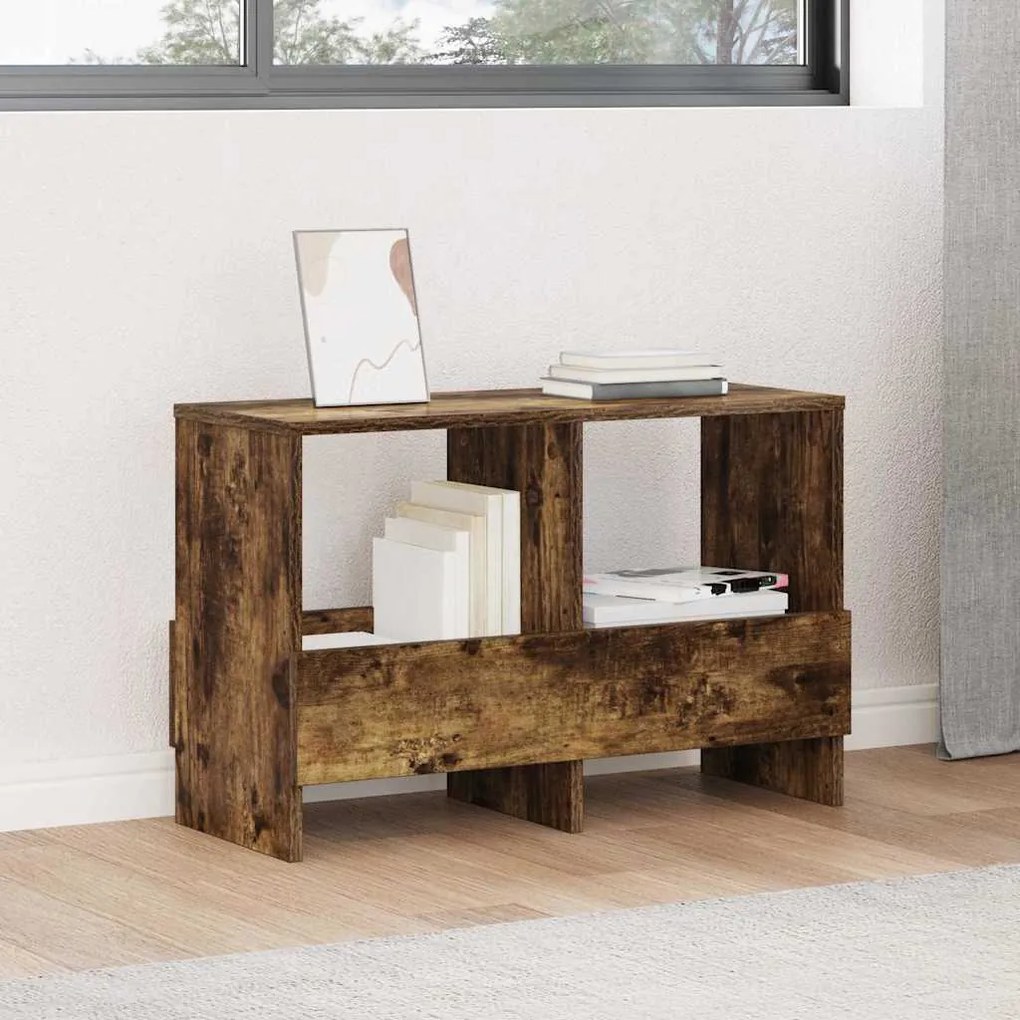 vidaXL Estante de Revistas Carvalho Defumado 68,5 x 30 x 45 cm