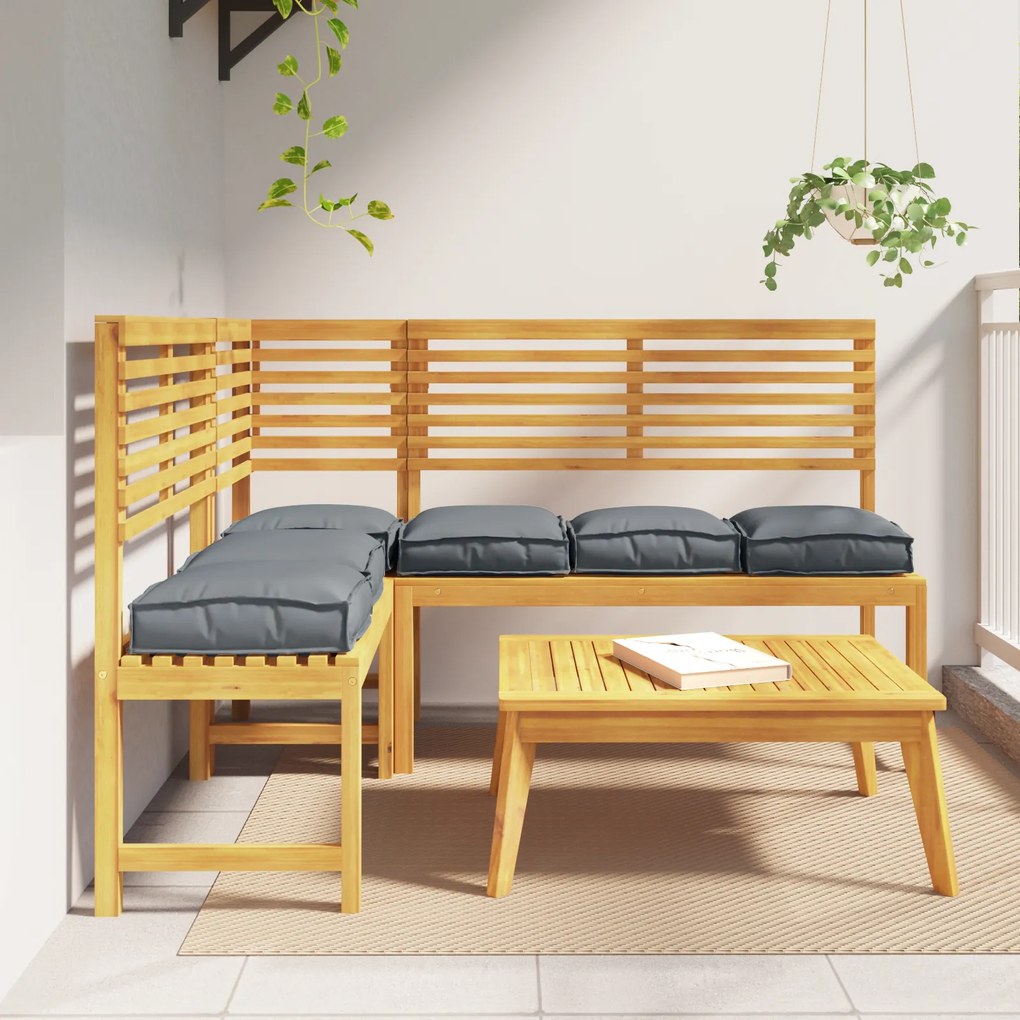 vidaXL Almofadas para Paletes para Assento 6 pcs Antracite 40x40x8 cm Tecido Oxford
