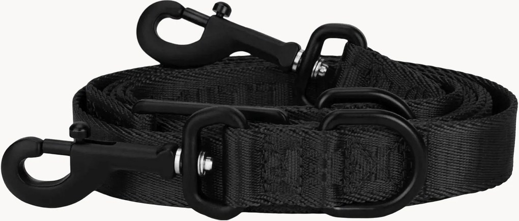 Trela para cão ajustável em jacquard Nero