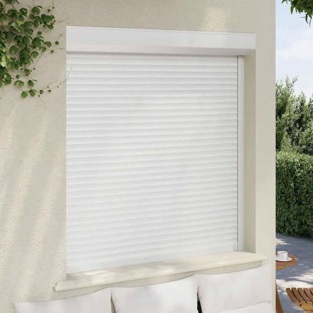 Persiana de enrolar em alumínio 130x140 cm branco