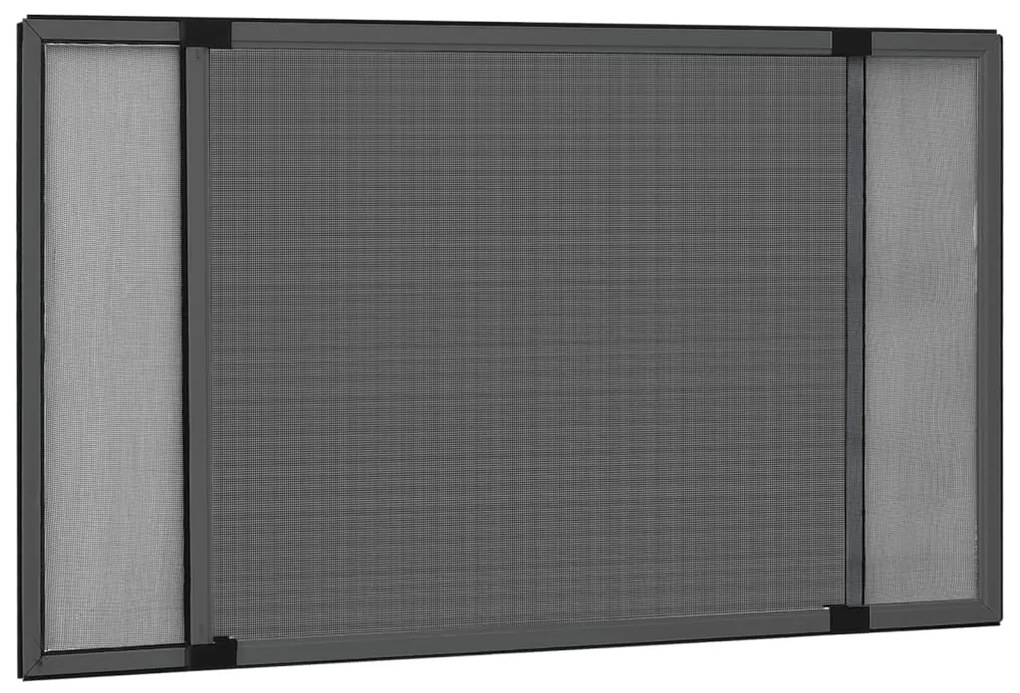 vidaXL Tela anti-insetos extensível p/ janelas (75-143)x50cm antracite