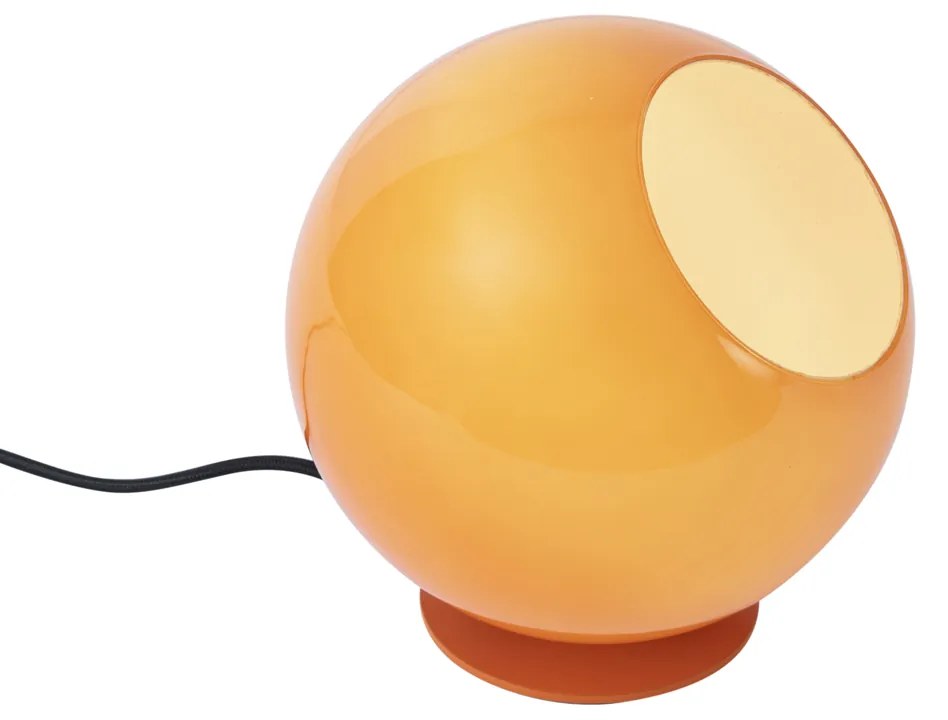 Candeeiro de Mesa Retro Laranja com Vidro - Mabel Retro